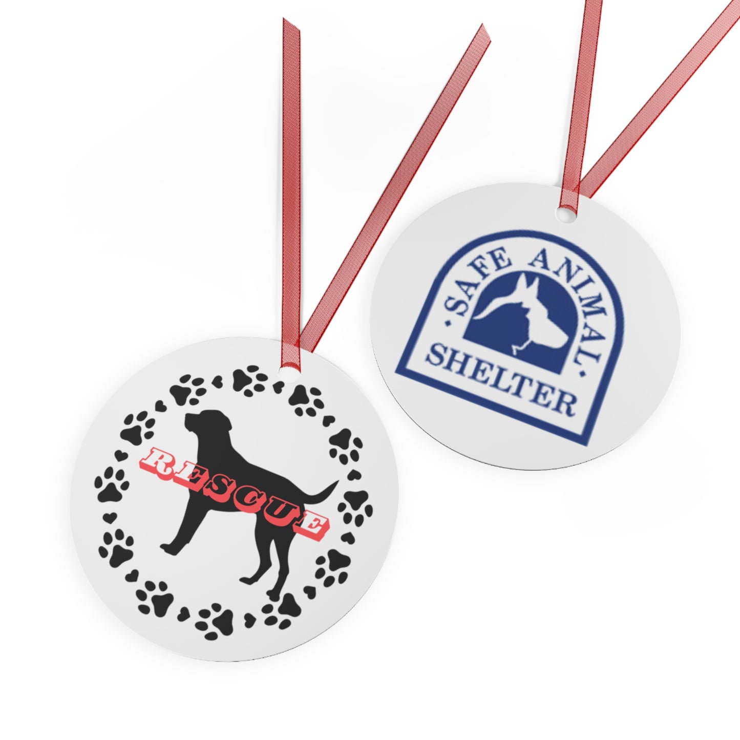 Rescue Dog Metal Ornaments