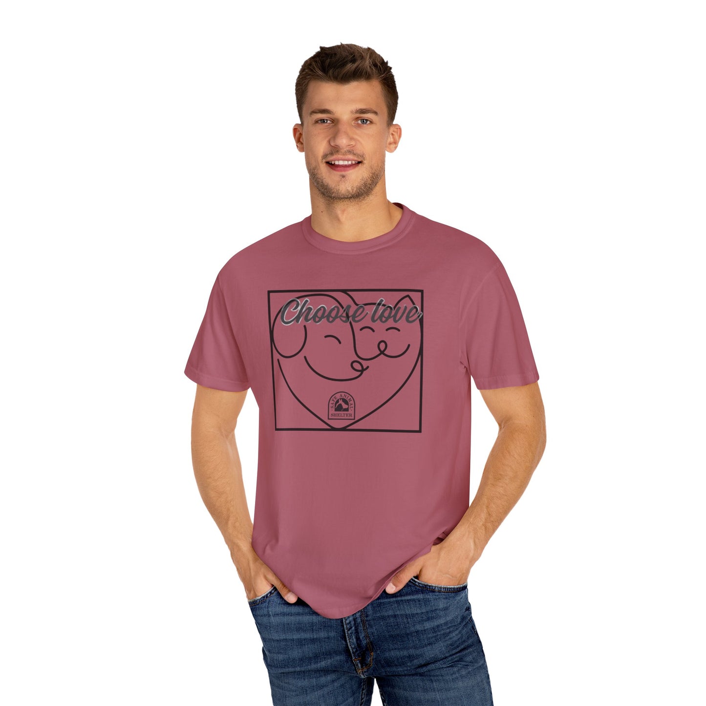 Choose Love Unisex Garment-Dyed T-shirt