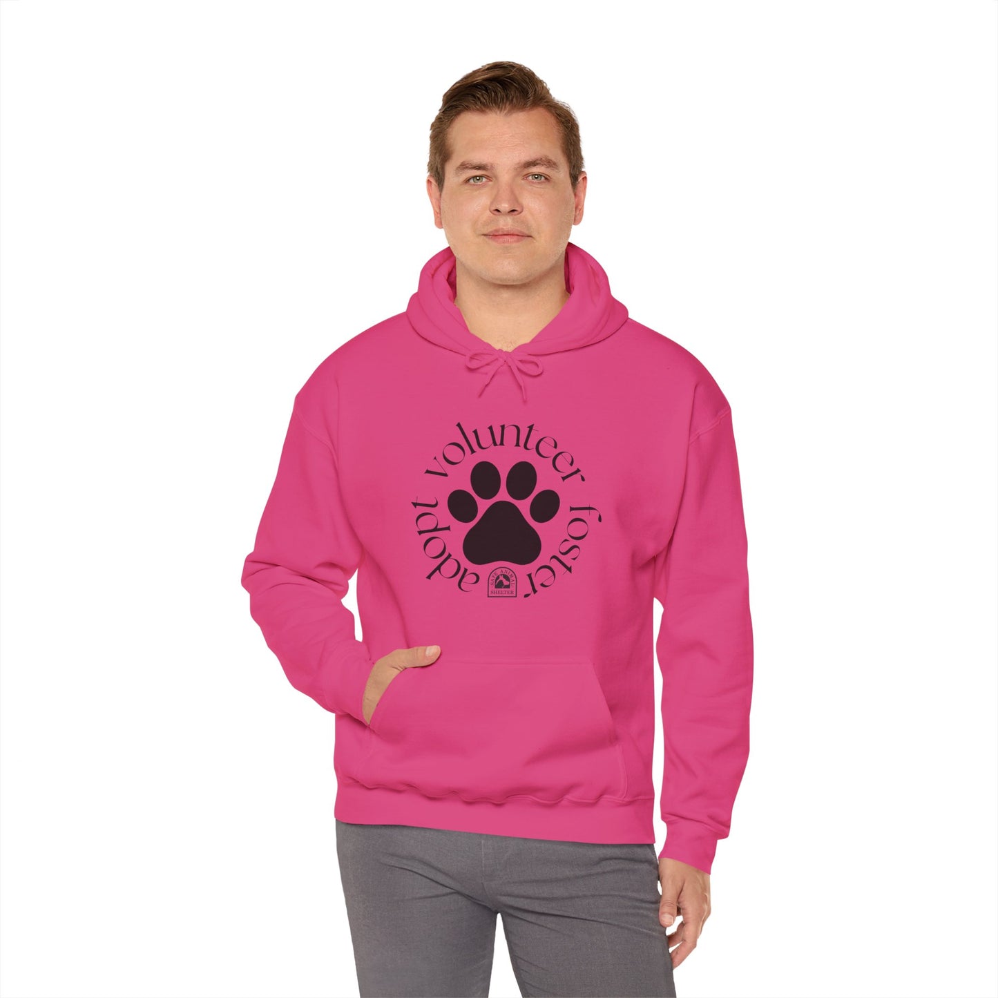 Volunteer, foster, adopt Unisex Heavy Blend™ Hooded Sweatshirt