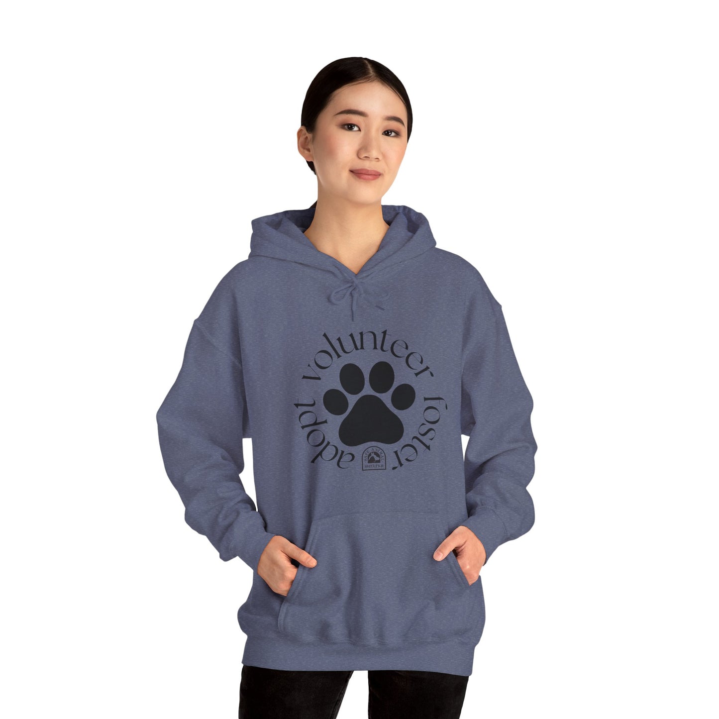 Volunteer, foster, adopt Unisex Heavy Blend™ Hooded Sweatshirt