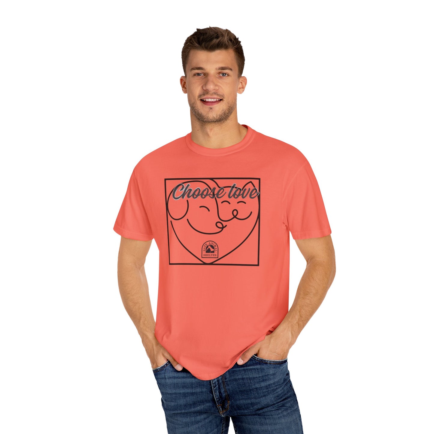 Choose Love Unisex Garment-Dyed T-shirt