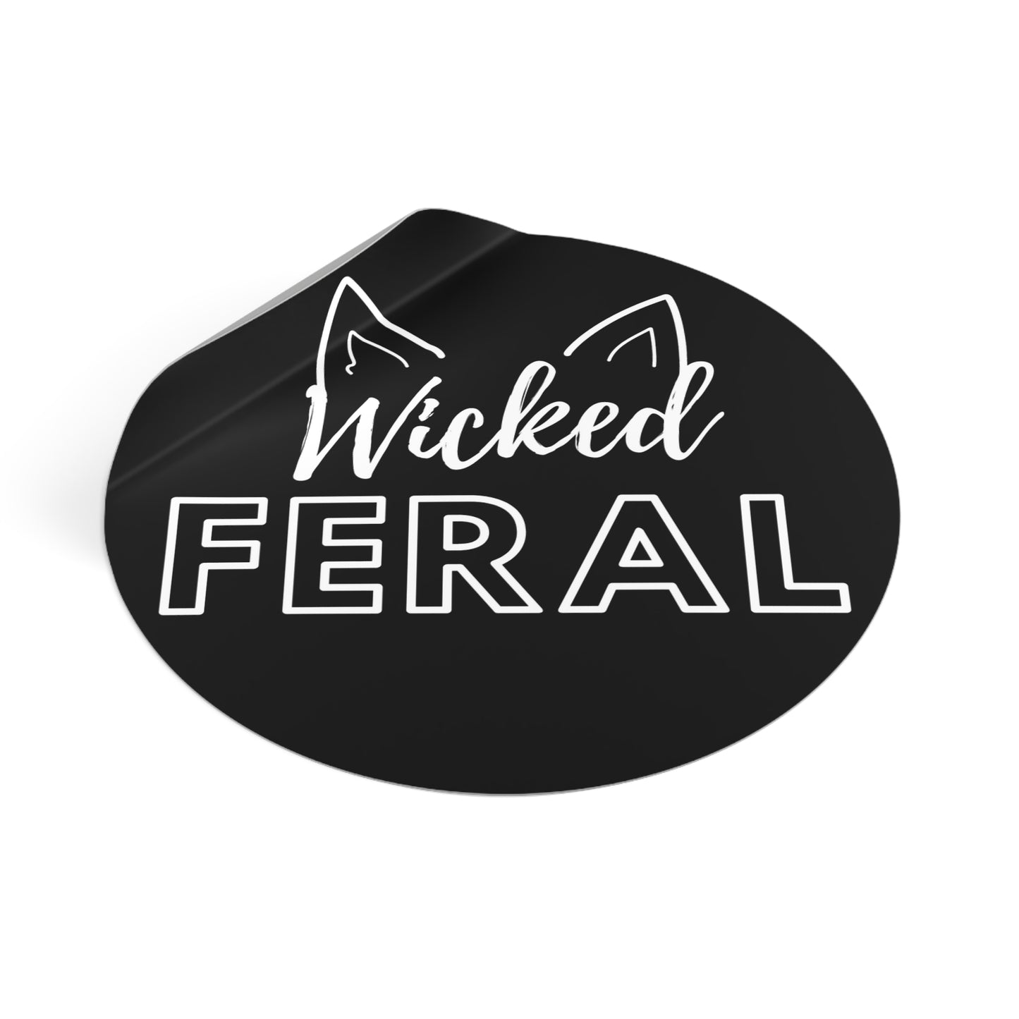 Wicked Feral Round Vinyl Stickers