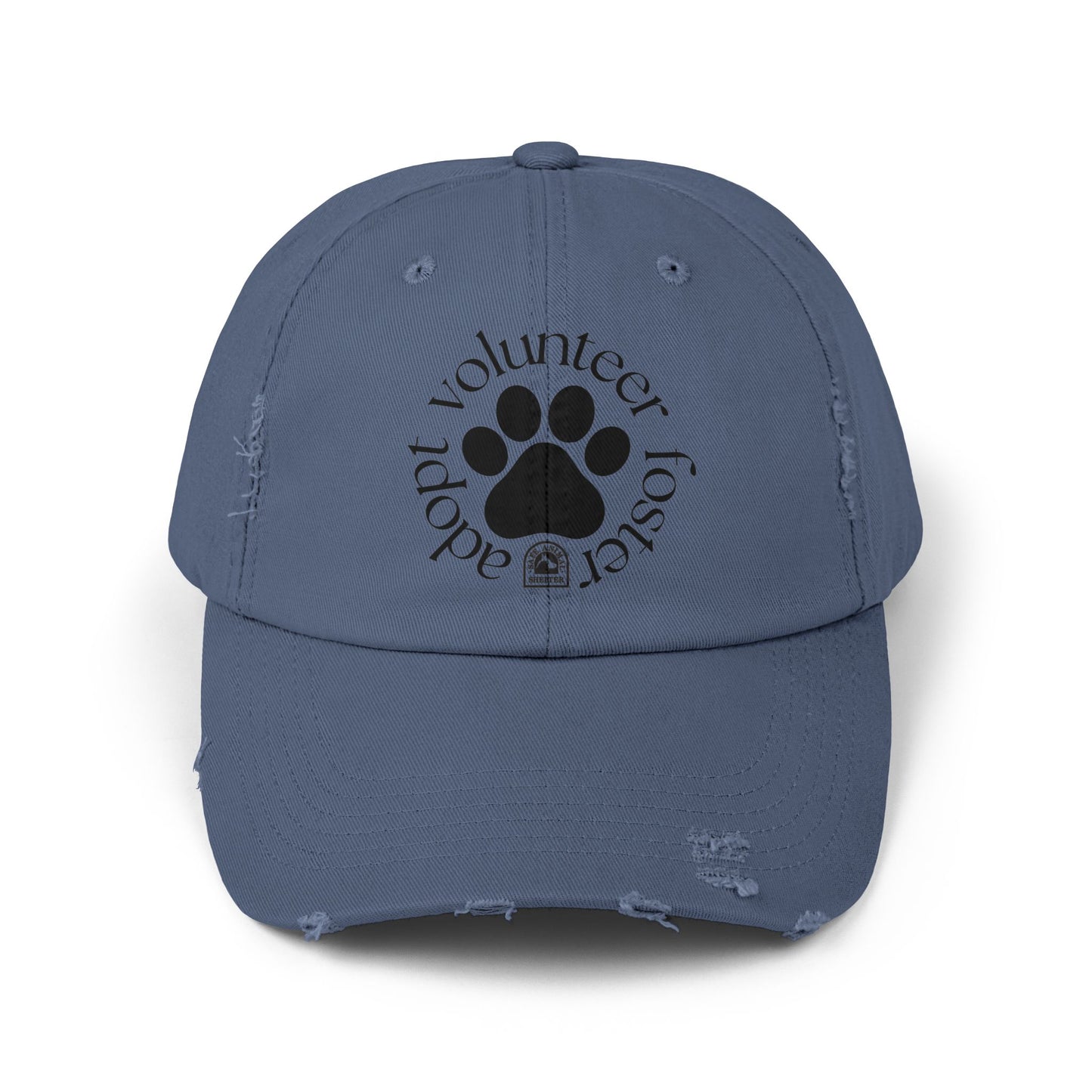 Volunteer, foster, adopt Unisex Distressed Cap