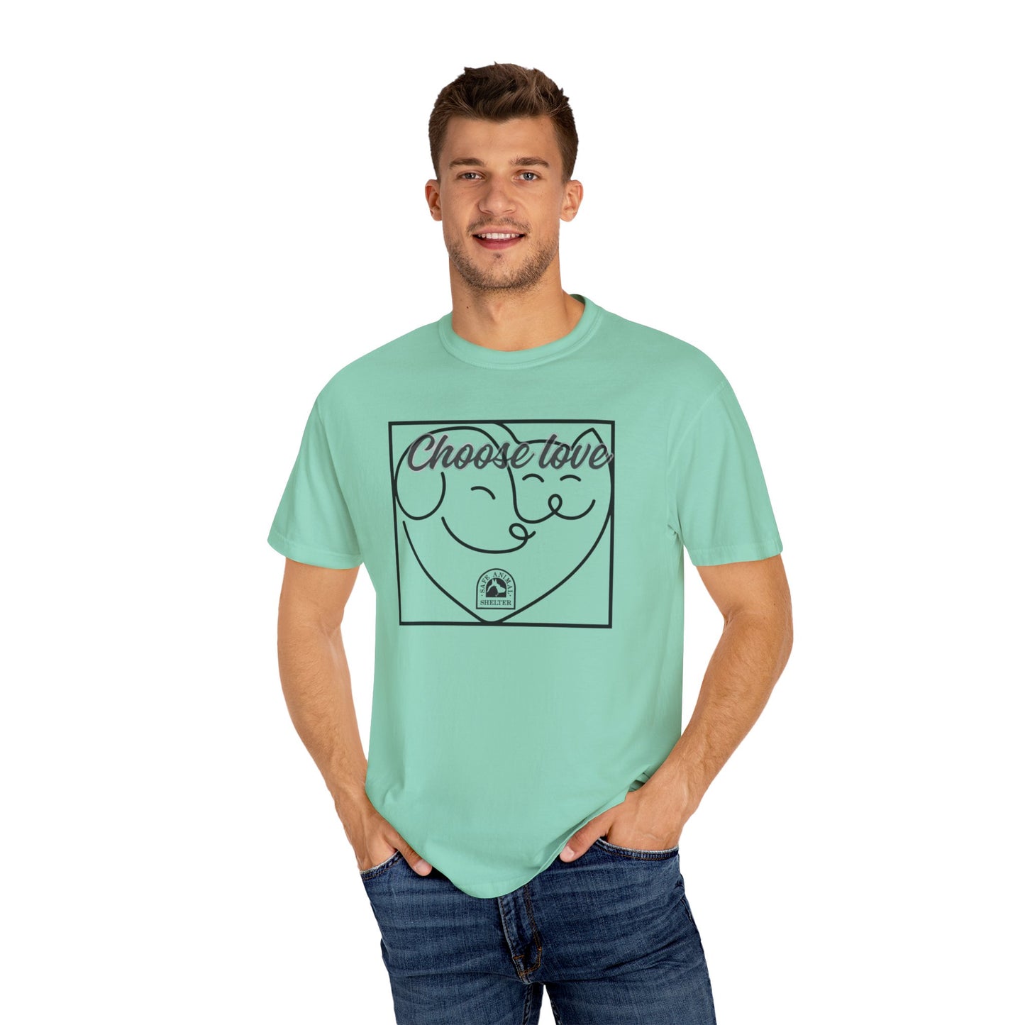 Choose Love Unisex Garment-Dyed T-shirt