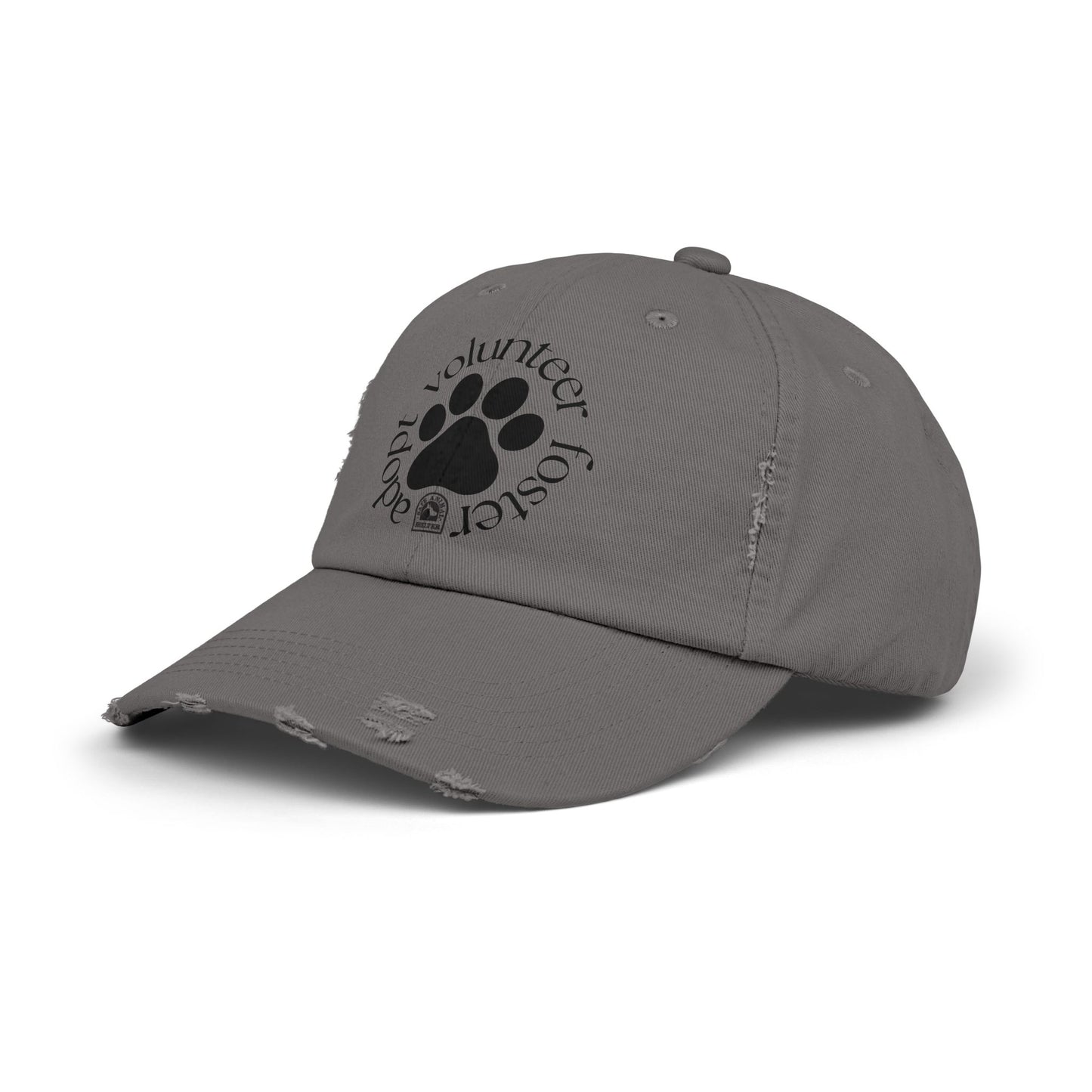 Volunteer, foster, adopt Unisex Distressed Cap