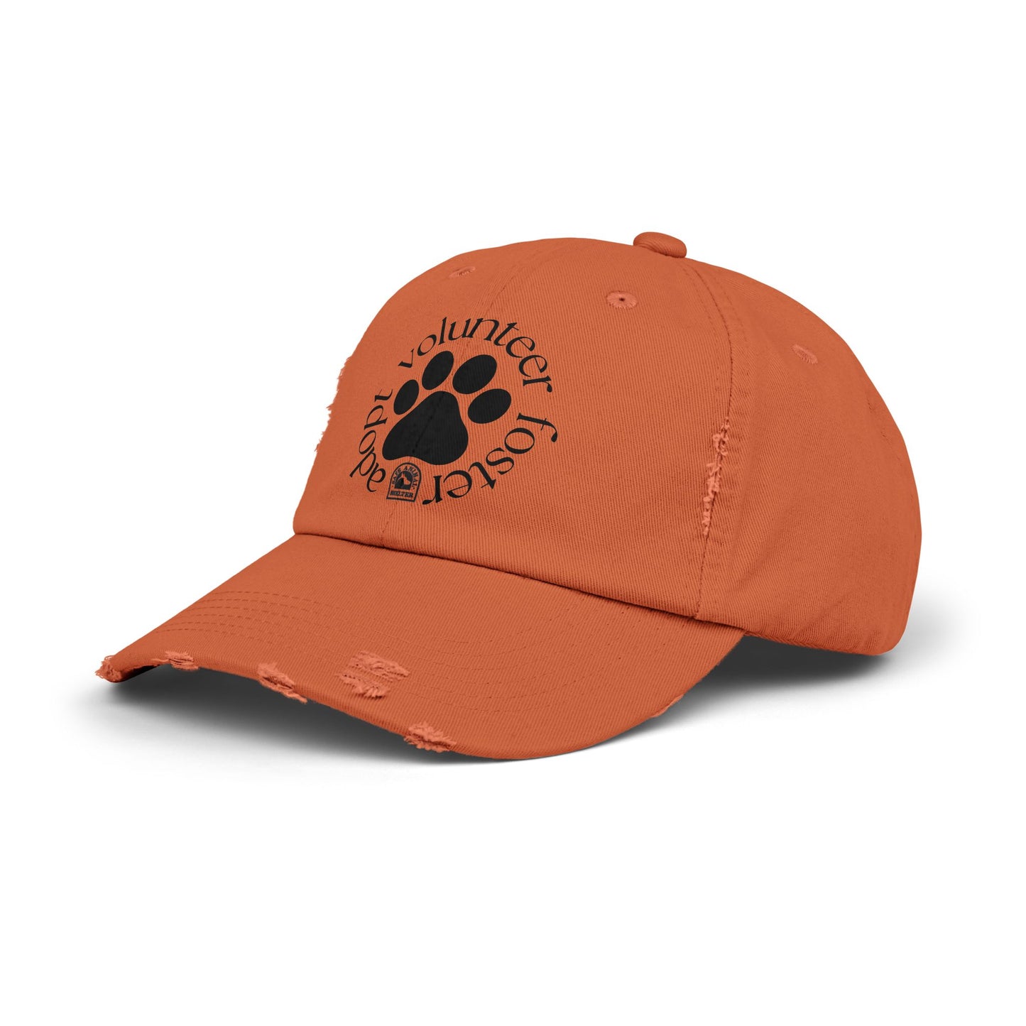 Volunteer, foster, adopt Unisex Distressed Cap