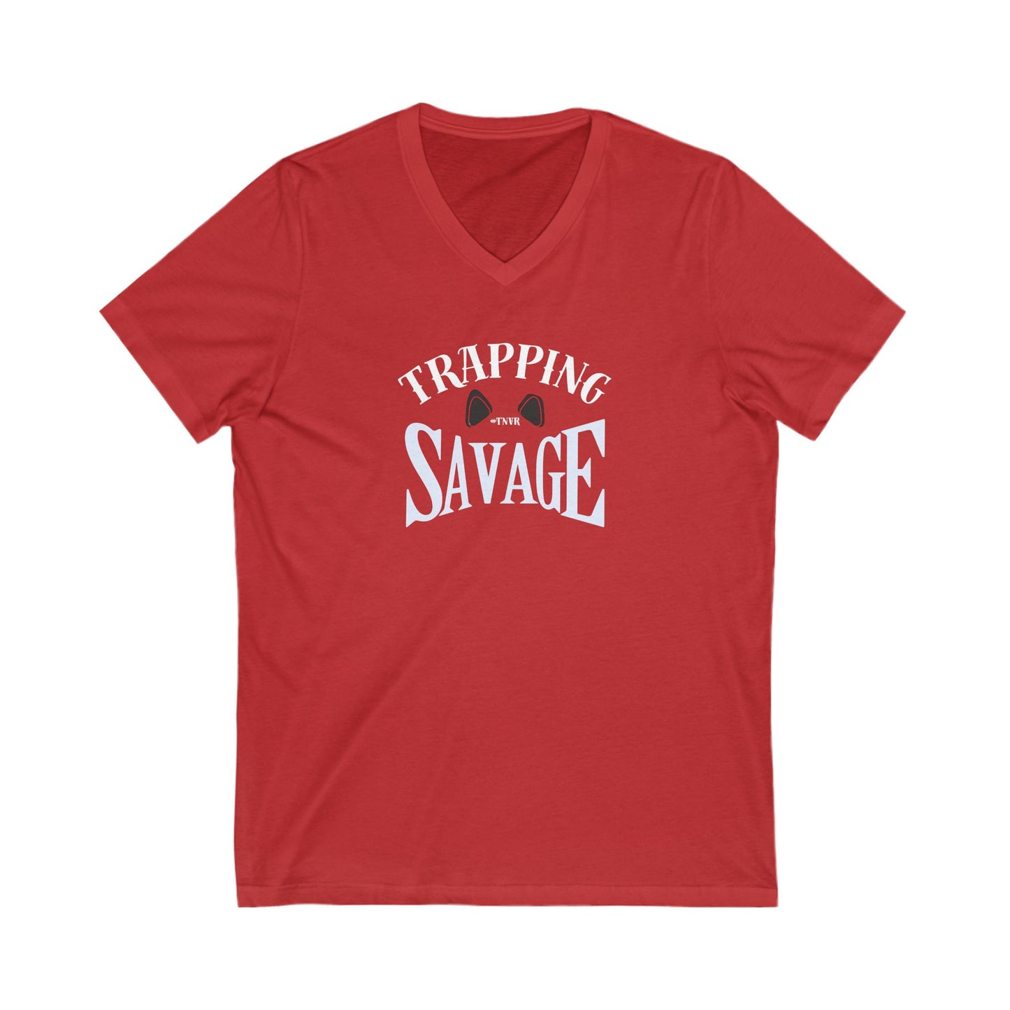 Trapping Savage Unisex Jersey Short Sleeve V-Neck Tee