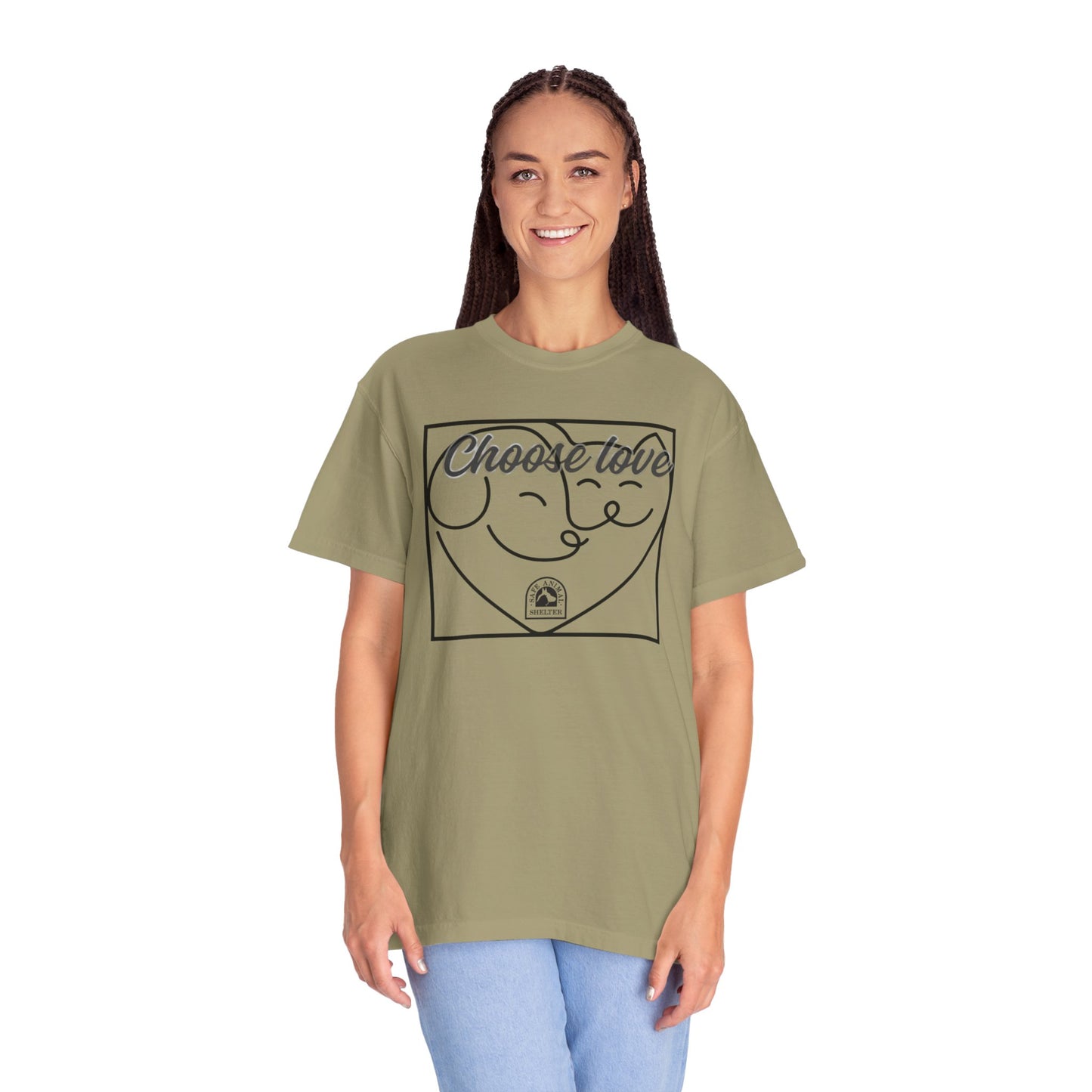 Choose Love Unisex Garment-Dyed T-shirt