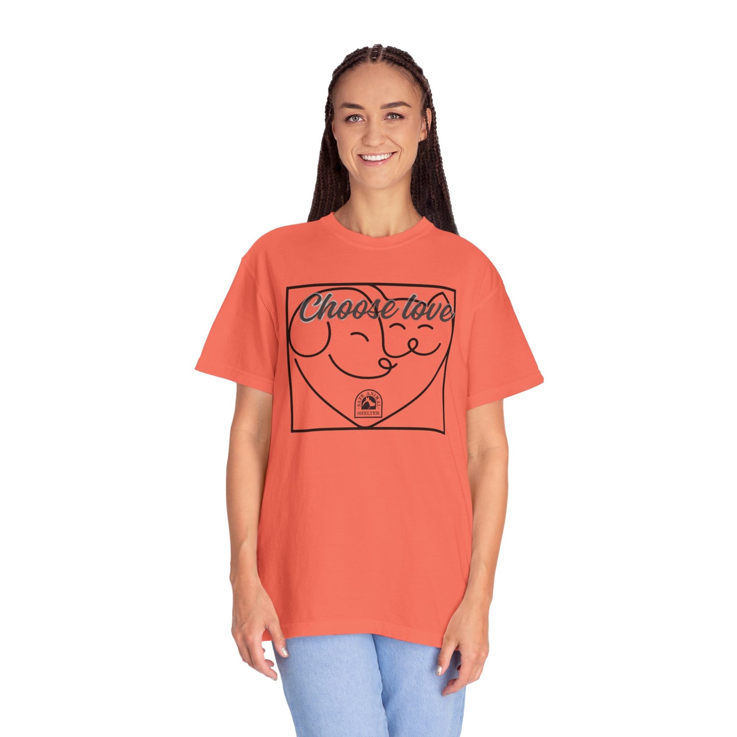 Choose Love Unisex Garment-Dyed T-shirt