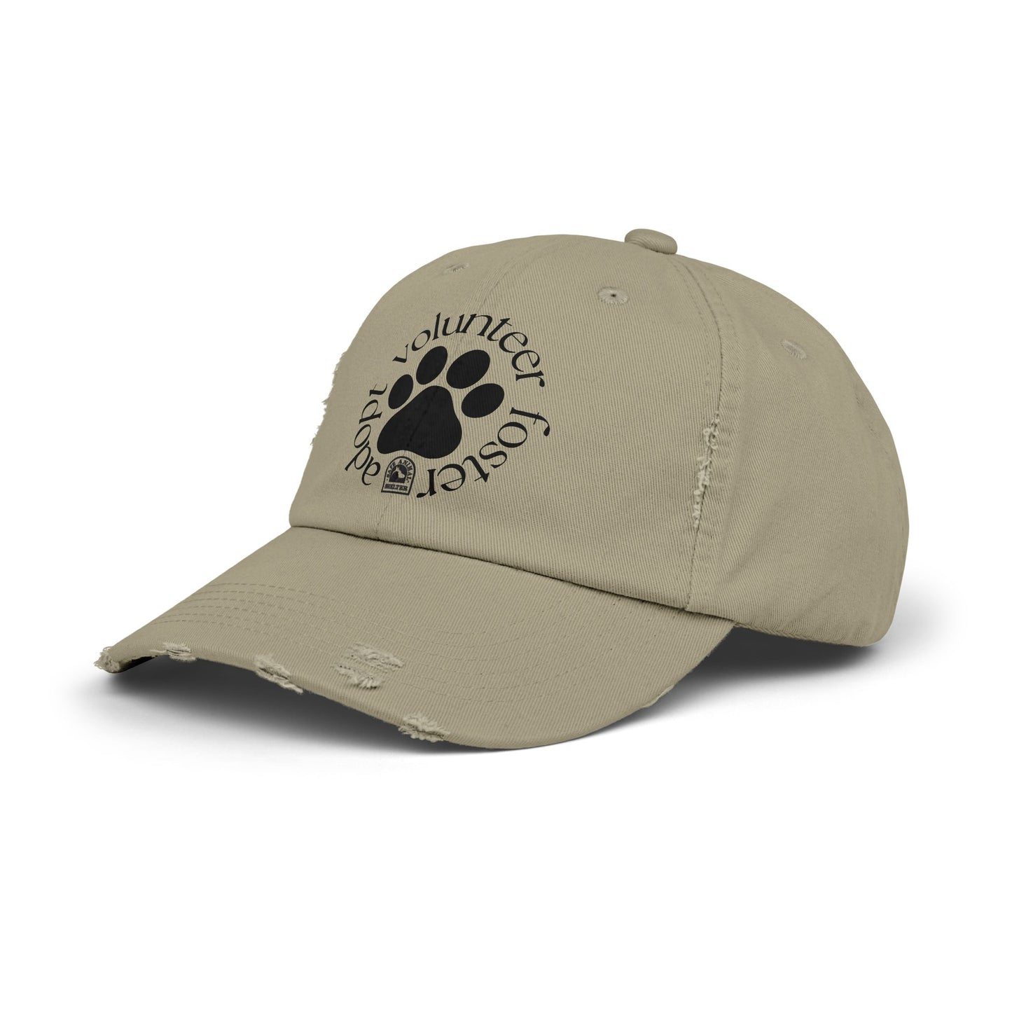 Volunteer, foster, adopt Unisex Distressed Cap