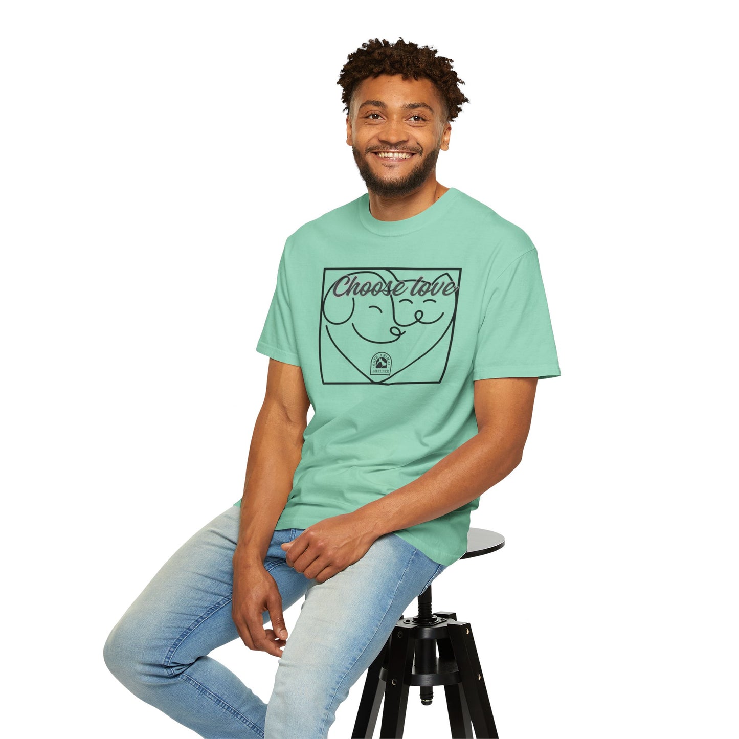 Choose Love Unisex Garment-Dyed T-shirt