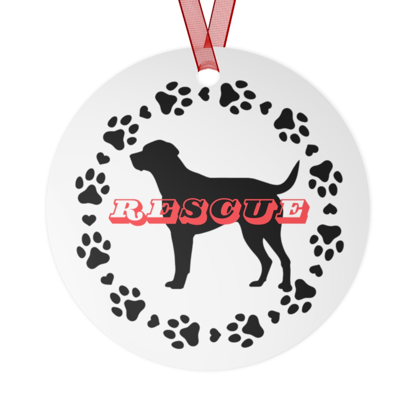 Rescue Dog Metal Ornaments