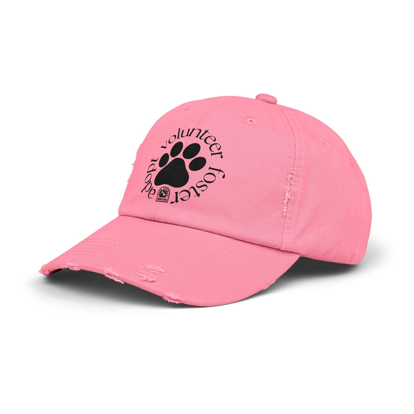 Volunteer, foster, adopt Unisex Distressed Cap