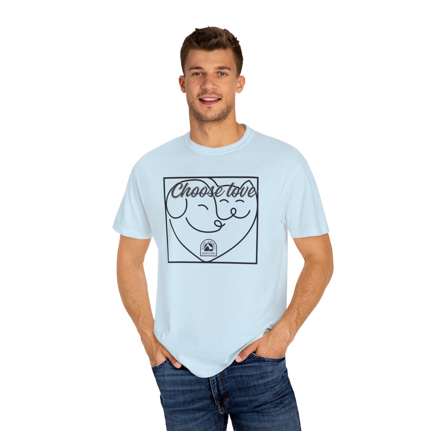 Choose Love Unisex Garment-Dyed T-shirt