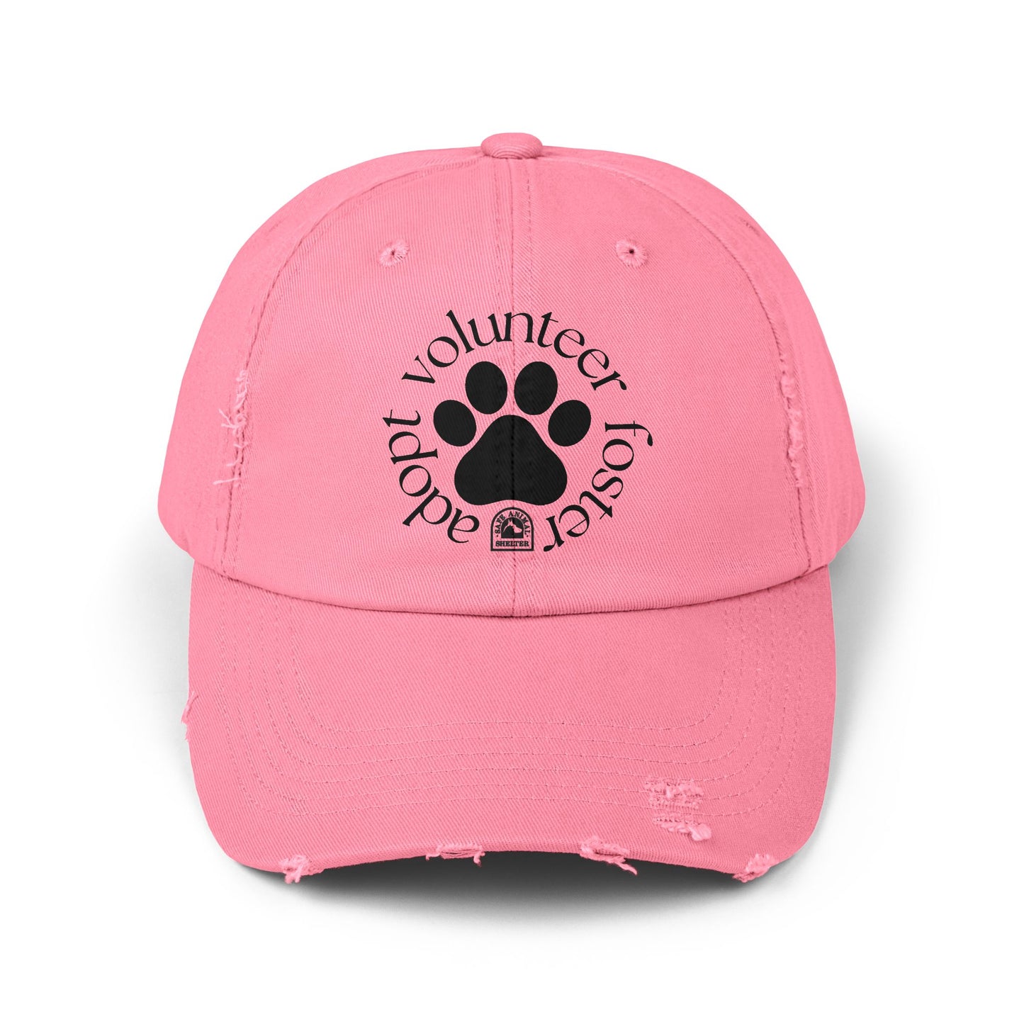 Volunteer, foster, adopt Unisex Distressed Cap