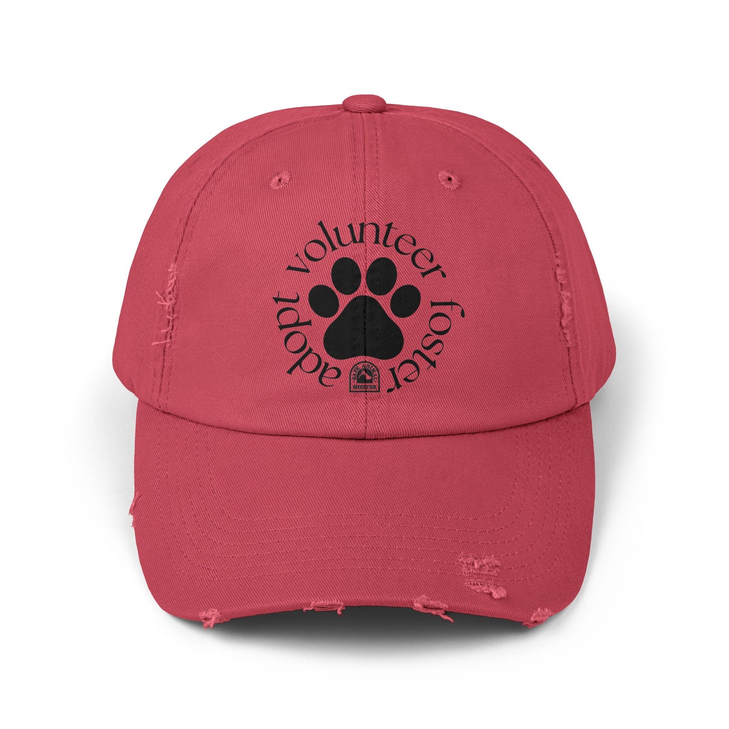 Volunteer, foster, adopt Unisex Distressed Cap