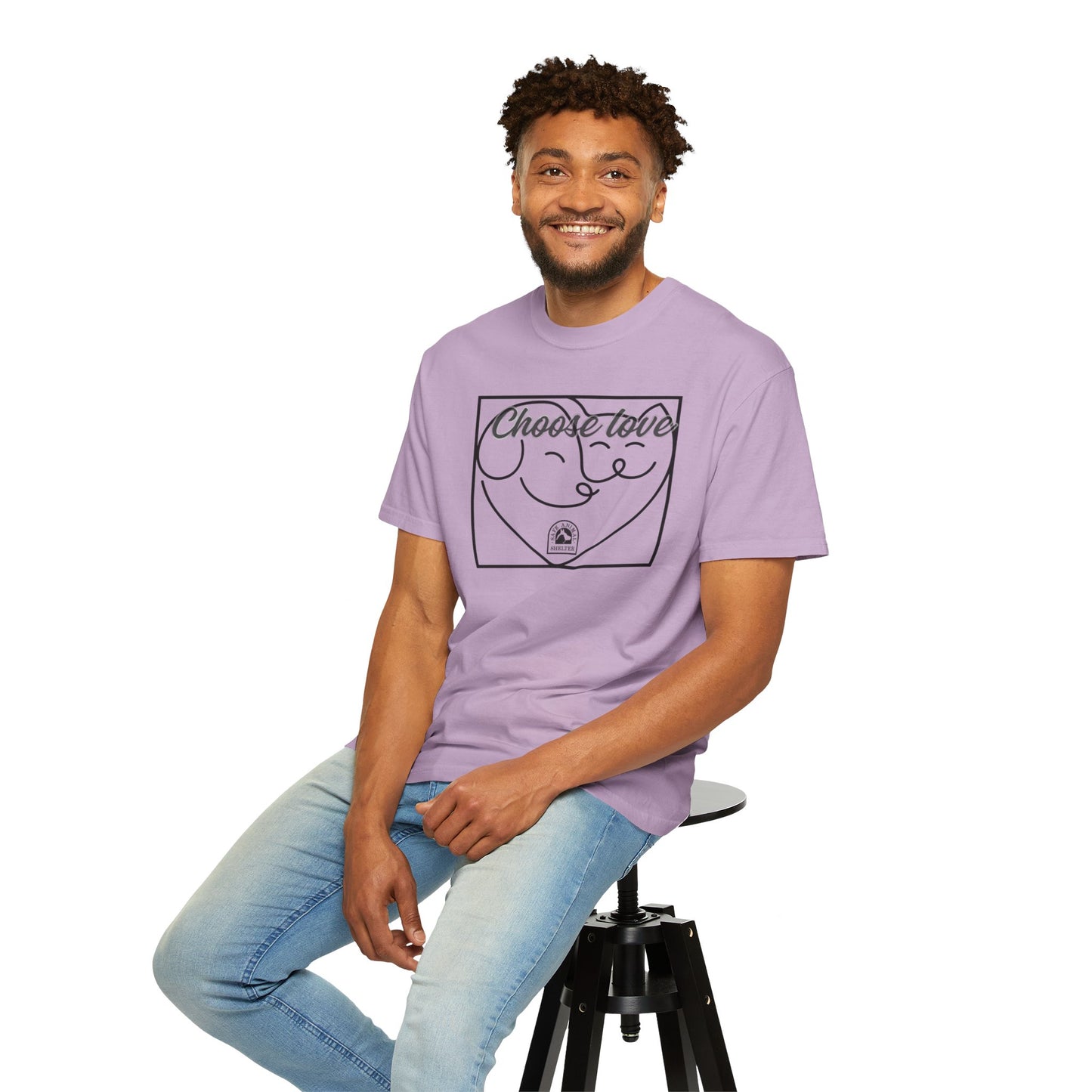 Choose Love Unisex Garment-Dyed T-shirt