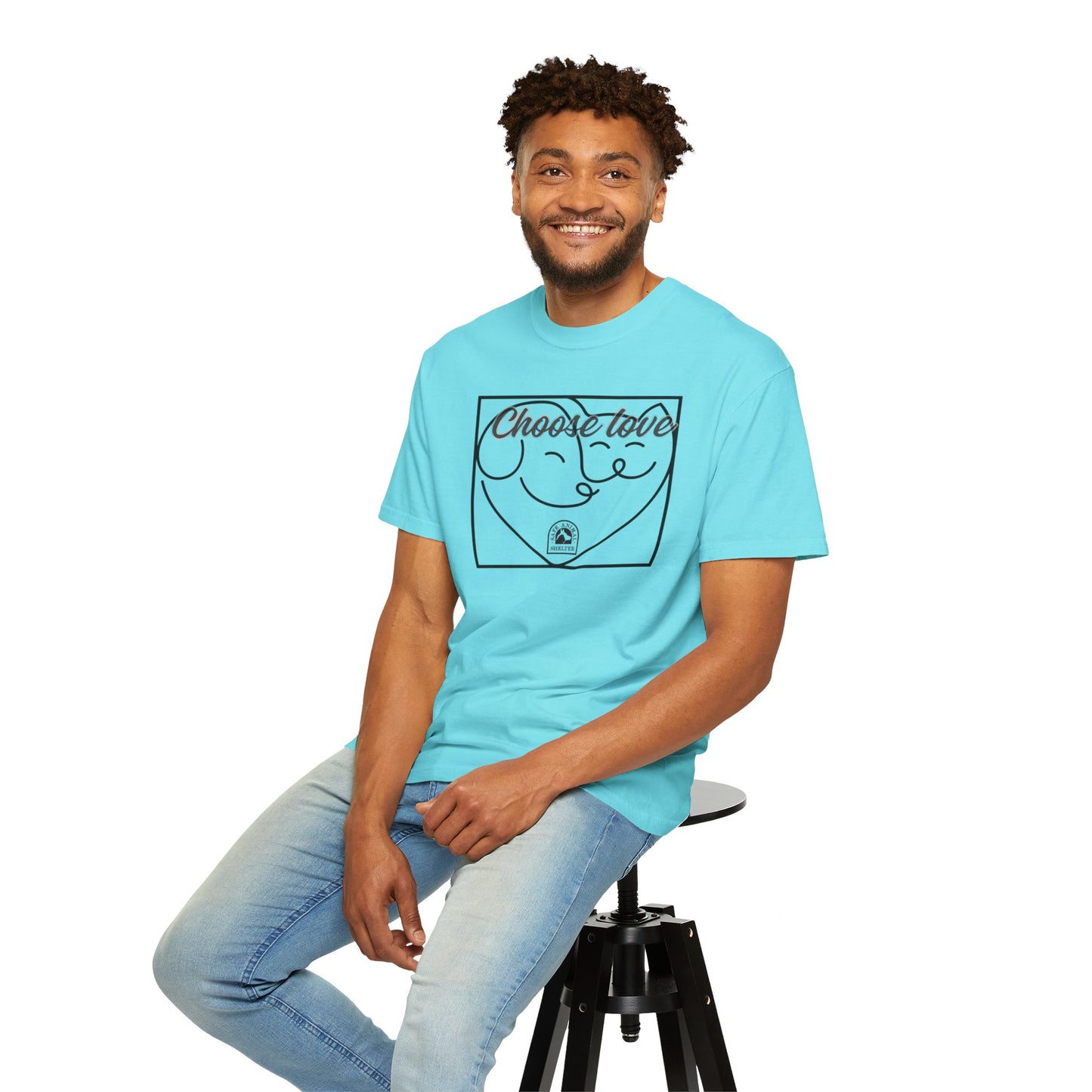 Choose Love Unisex Garment-Dyed T-shirt