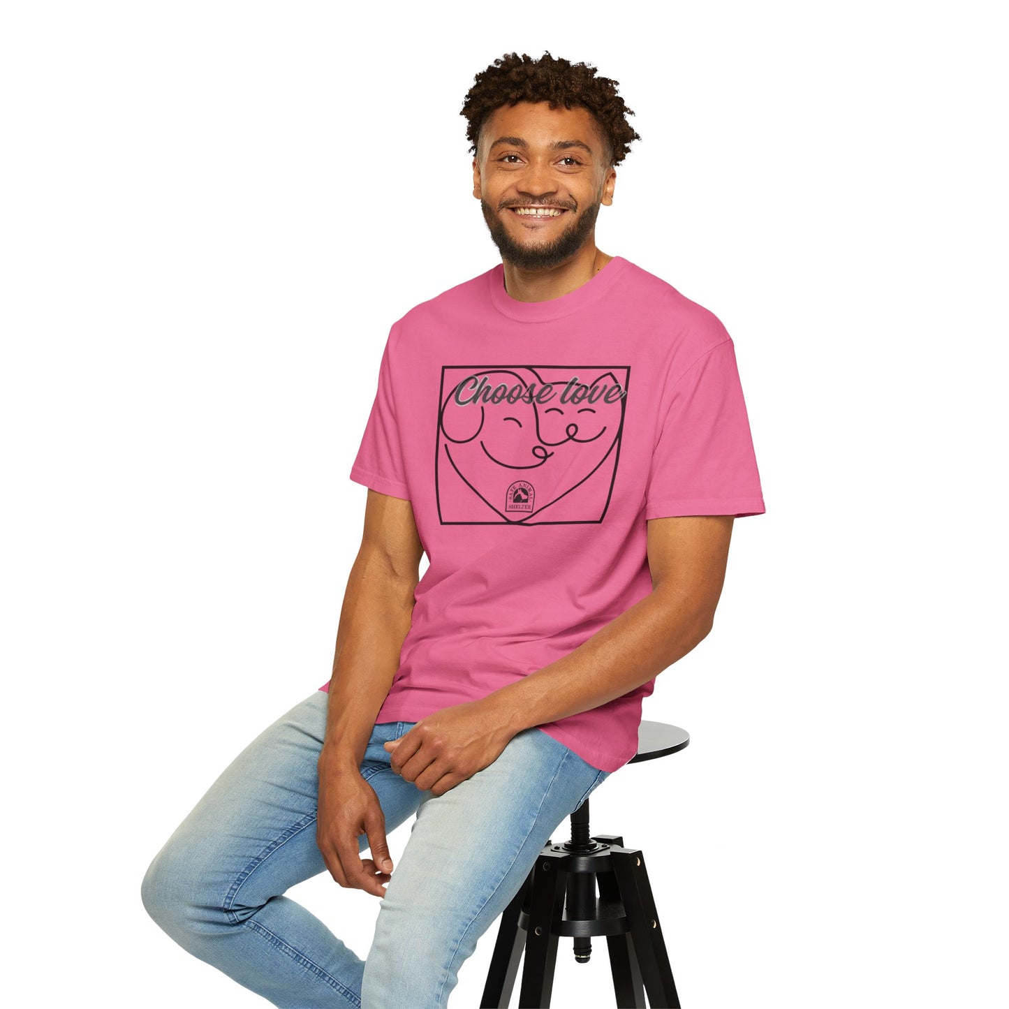 Choose Love Unisex Garment-Dyed T-shirt