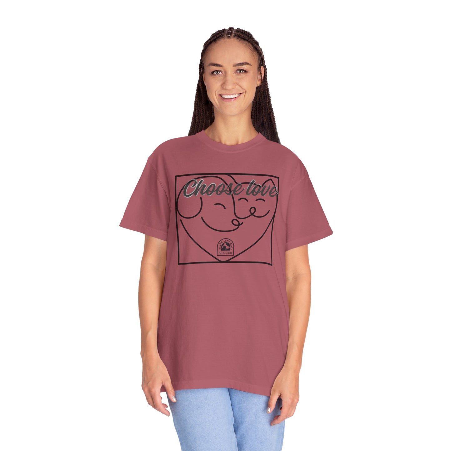 Choose Love Unisex Garment-Dyed T-shirt