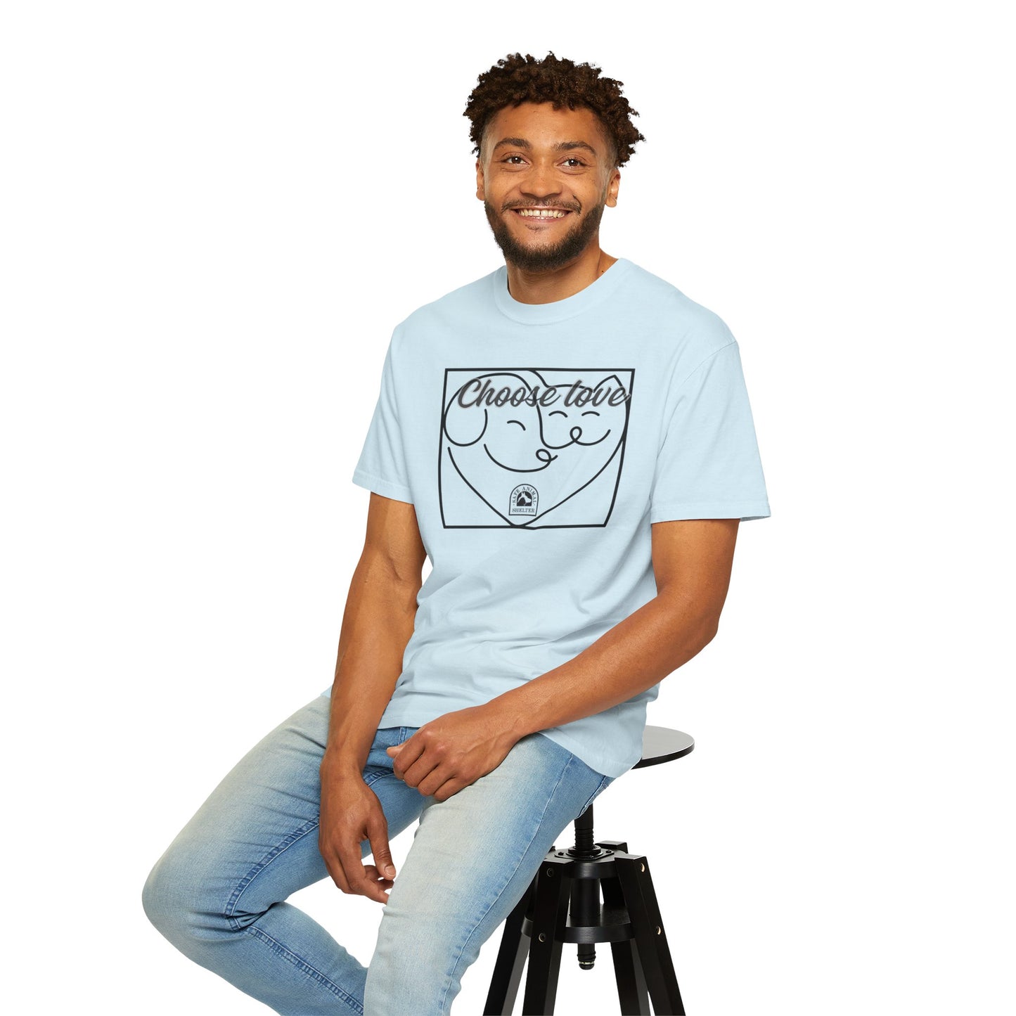 Choose Love Unisex Garment-Dyed T-shirt